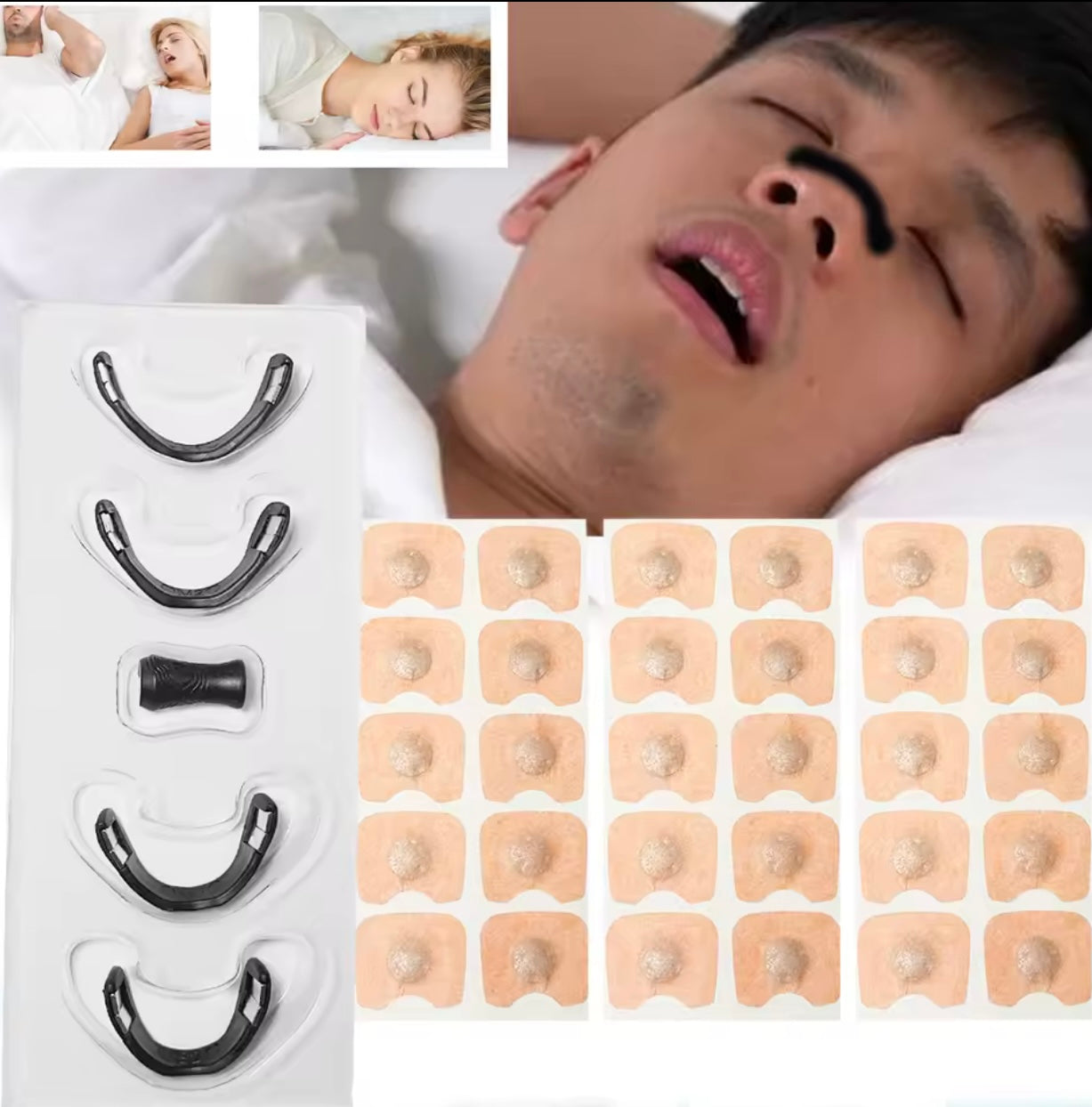 Dilatadores Nasales Magnéticos, Tiras Nasales Magnéticas que Aumentan la Circulación de Aire, Mejoran la Calidad del Sueño y Reducen los Ronquidos