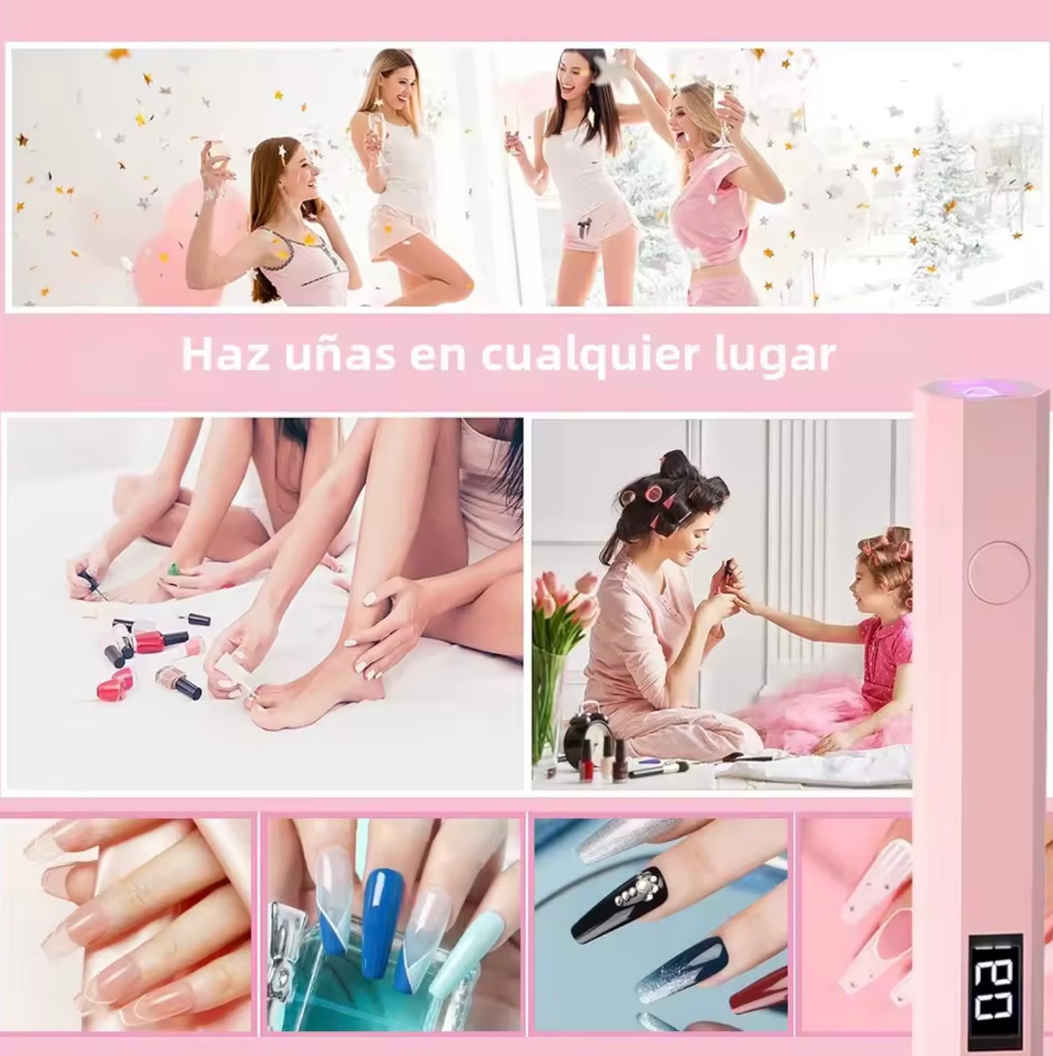 YIKOOLIN conveniente lámpara secadora de uñas de mano UV/LED curado de uñas todo esmalte de Gel herramienta de Arte de uñas lámpara de uñas conveniente