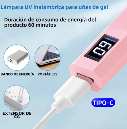 YIKOOLIN conveniente lámpara secadora de uñas de mano UV/LED curado de uñas todo esmalte de Gel herramienta de Arte de uñas lámpara de uñas conveniente